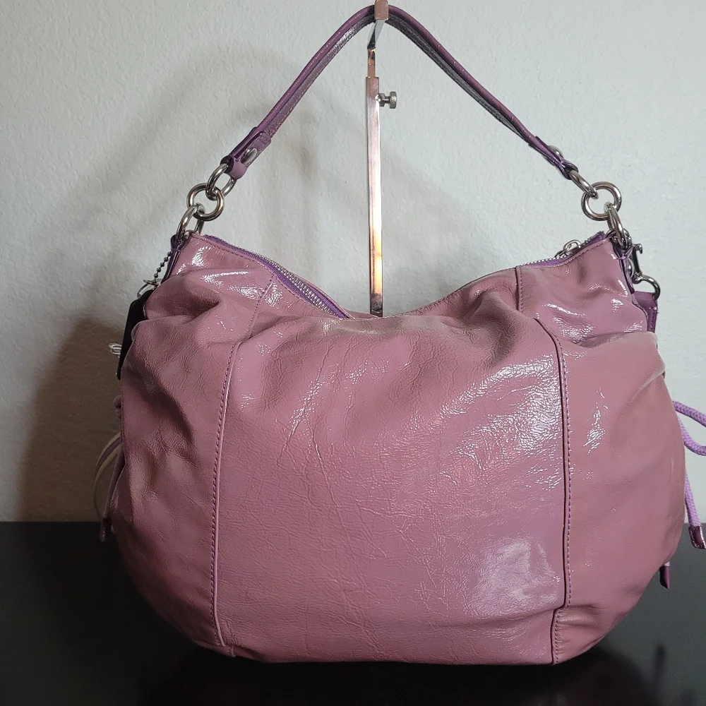 Coach Poppy Patent Leather Jazzy Convertible Shoulder Bag/ Crossbody Bag - Picture 7 of 16